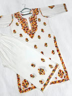White Mannta rayon set