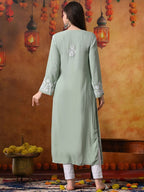 Pista Rayon V Neck Kurti