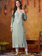 Pista Rayon V Neck Kurti