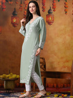 Pista Rayon V Neck Kurti