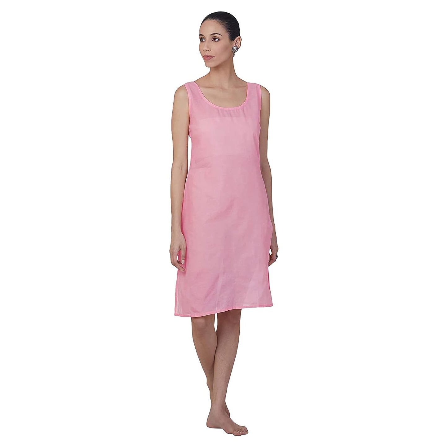 Women's Chiffon Georgette Chikankari Booti Jaal Kurti With Matching Cotton Inner