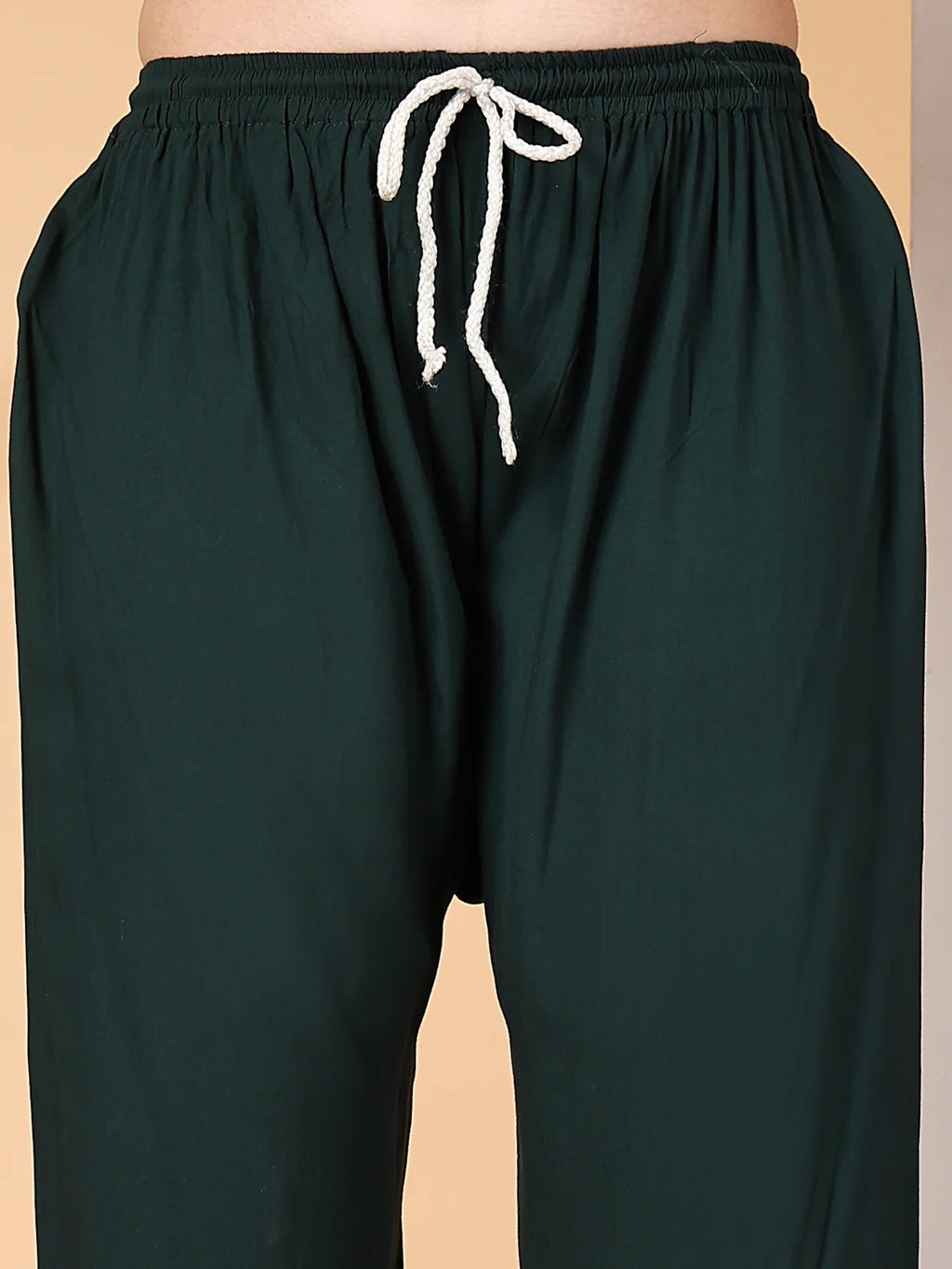 Bottle Green Raniya 3D Rayon Muquesh Kurti & Palazzo Set