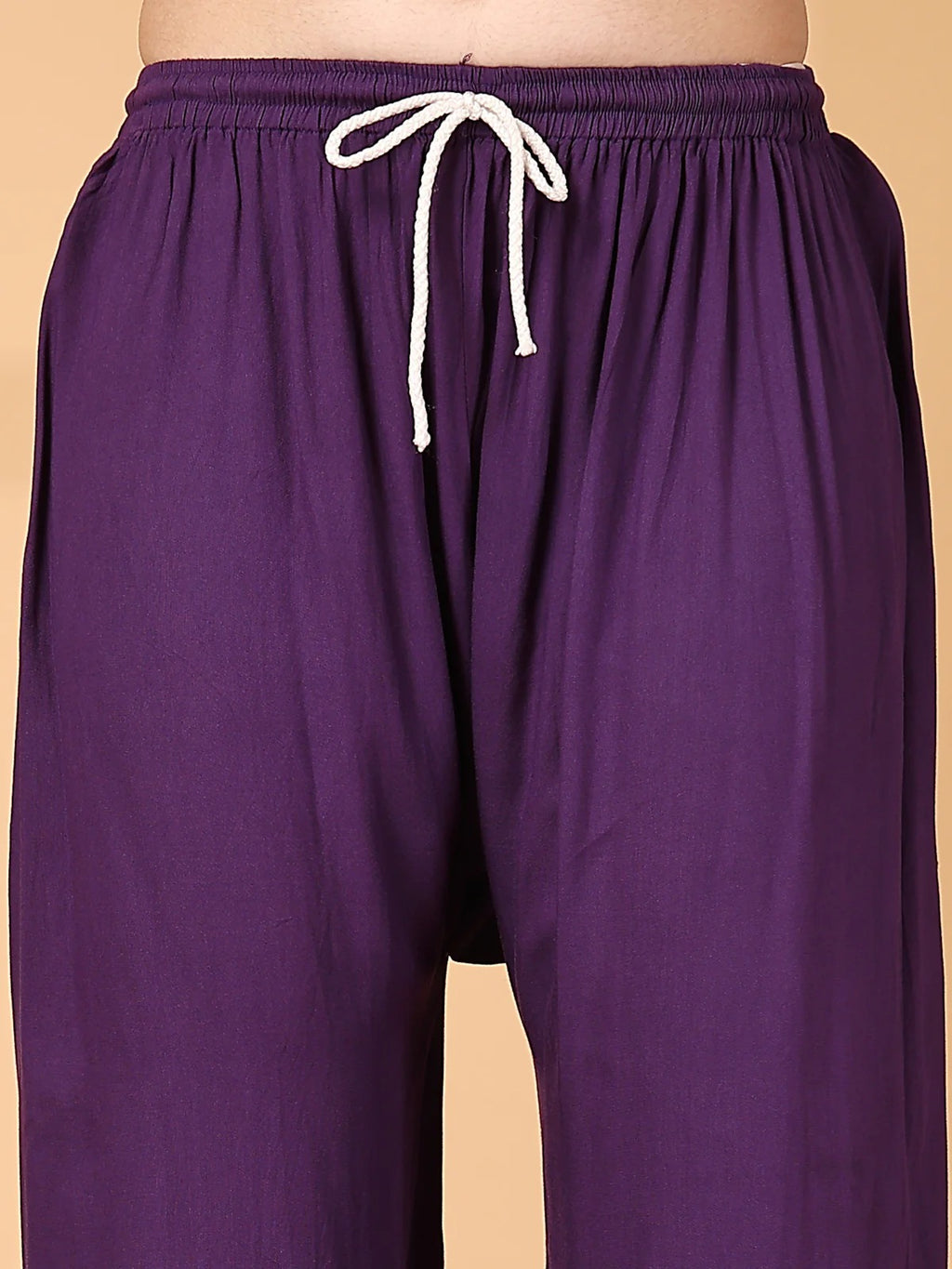 Purple Raniya 3D Rayon Muquesh Kurti & Palazzo Set