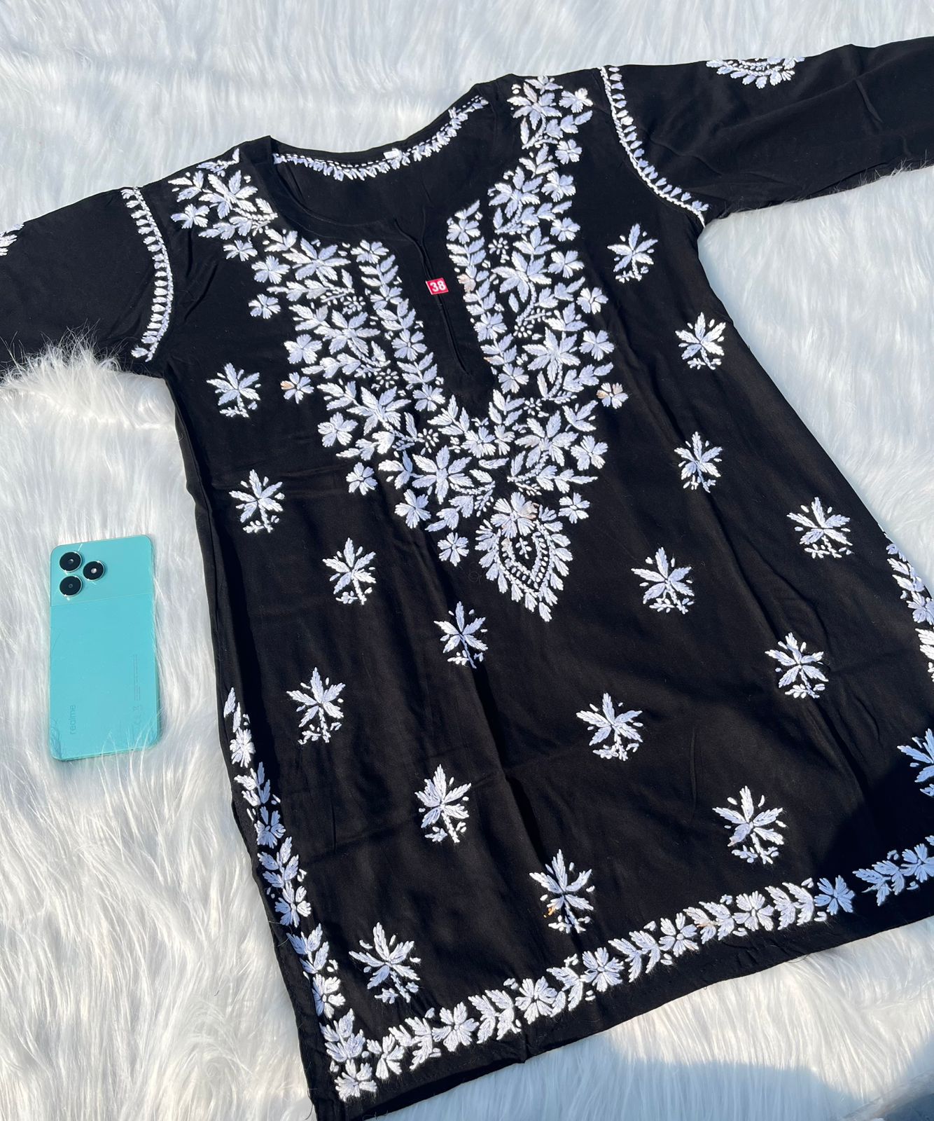 Women's Luxurious Soft Rayon Chikankari Short Kurti – Elegant, Breathable & Perfect for Every Occasion!