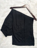 Black Laila Ombre Dyed Rayon Kurti