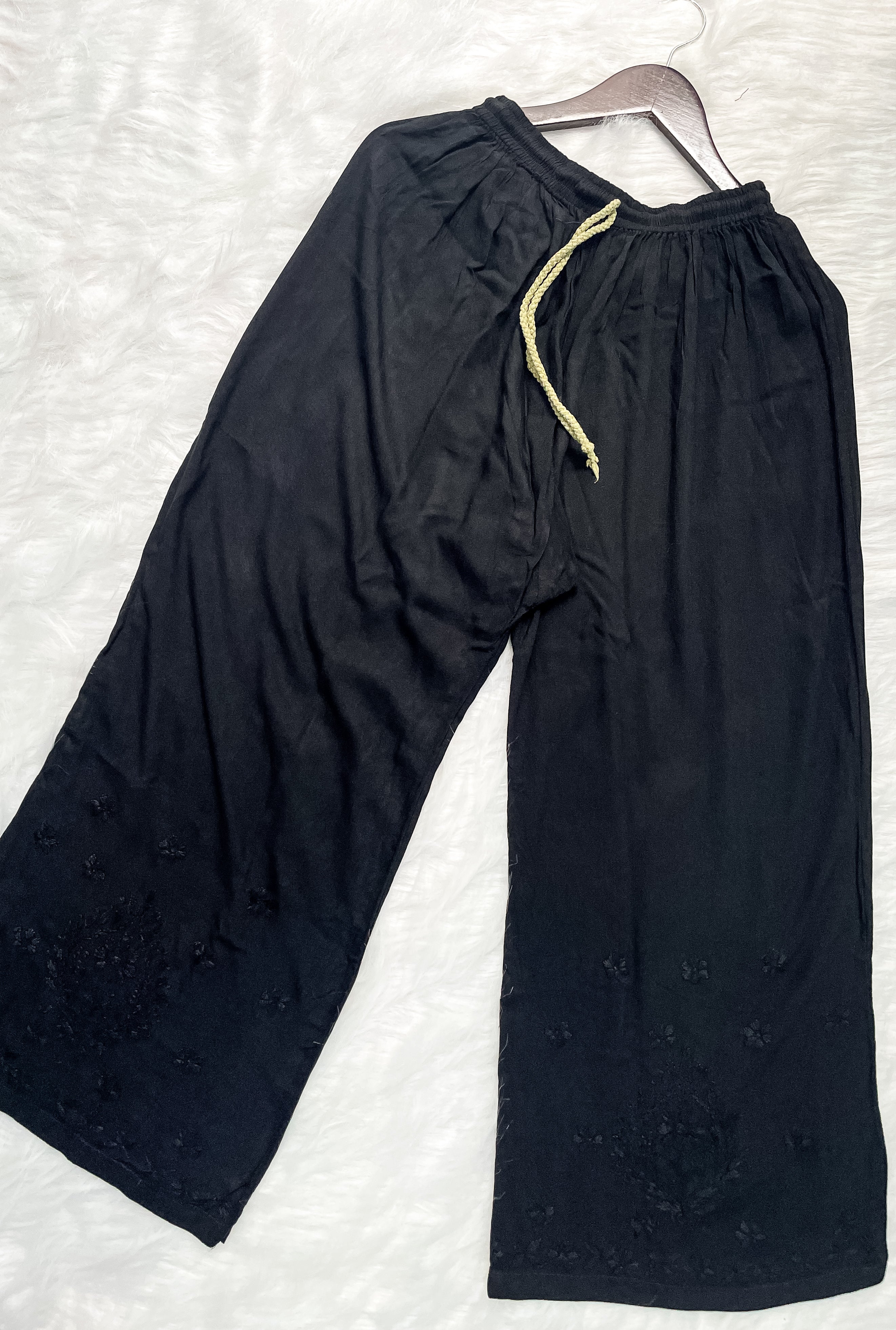 Black Laila Ombre Dyed Rayon Kurti