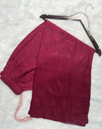 Maroon Laila Ombre Dyed Rayon Kurti