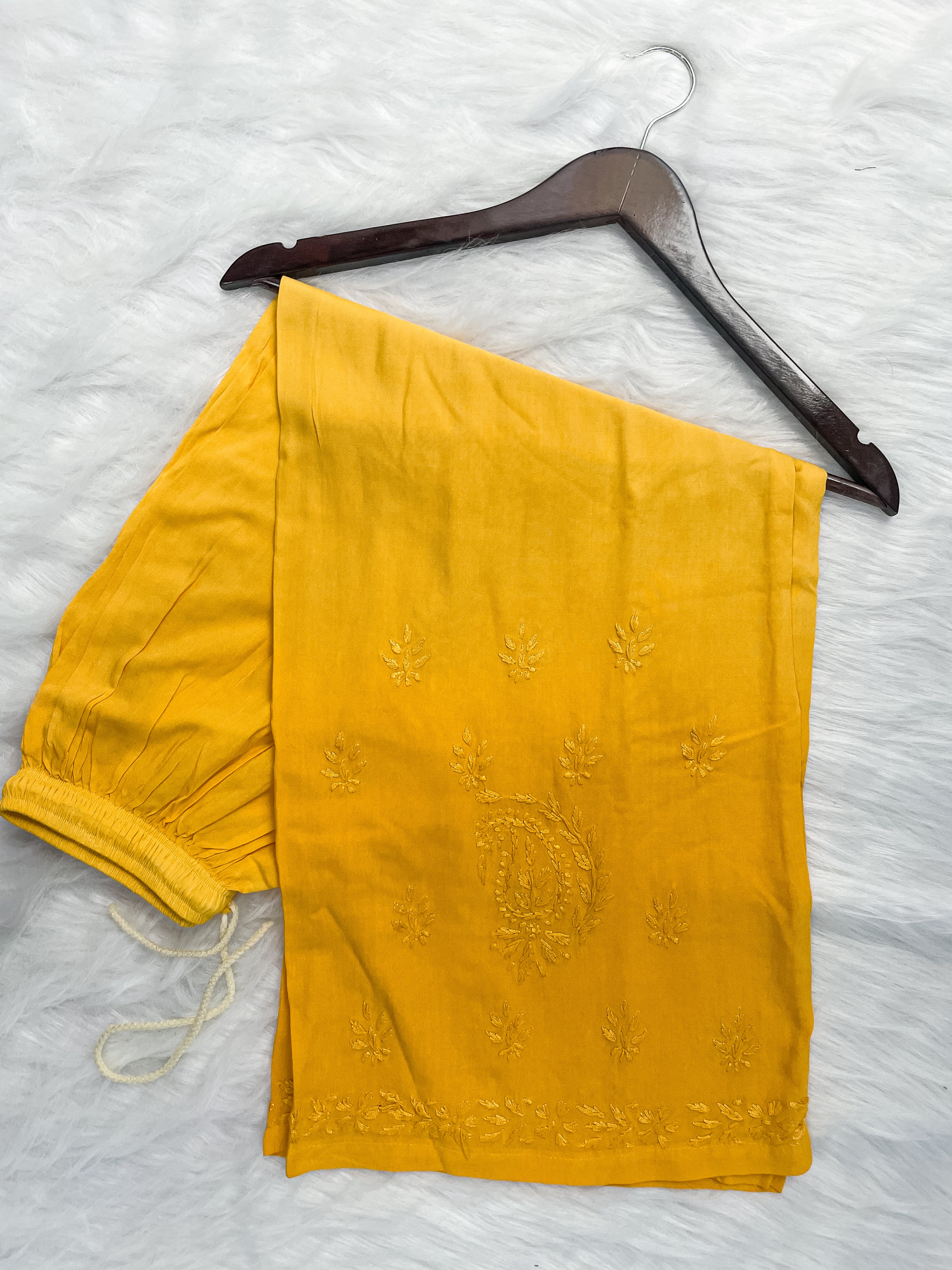 Yellow Laila Ombre Dyed Rayon Kurti