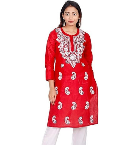 Chikankari Soft Cotton Kurti with Stretchable Lycra Pant Set – Comfortable & Stylish for All Occasions