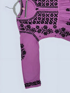 Wine Rida Nyra Style Cotton Chikankari Kurti