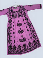 Wine Rida Nyra Style Cotton Chikankari Kurti