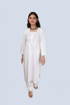 White rayon kurti