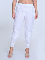 White Sahar Afghani Cotton Lycra Pant