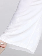 White Salwa Soft Cotton Chikankari Palazzo