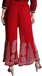 Red white Nashwa Georgette Sharara with lining