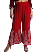 Red white Nashwa Georgette Sharara with lining