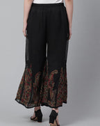 Multi black Nashwa Georgette Sharara with lining