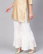 White Nashwa Georgette Sharara with lining