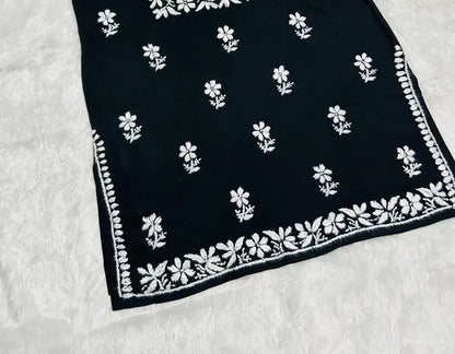 Women's Luxurious Soft Rayon Chikankari Short Kurti – Elegant, Breathable & Perfect for Every Occasion!