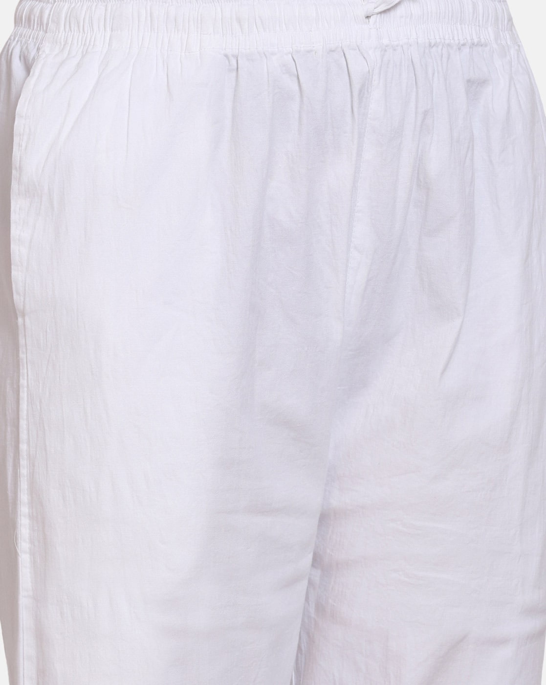 Women's Chikankari Stretchable Cotton Lycra Pants with Both Side Pockets