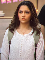 White SAIYAARA White Soft Combed Cotton Chikankari Kurti Malabis.in