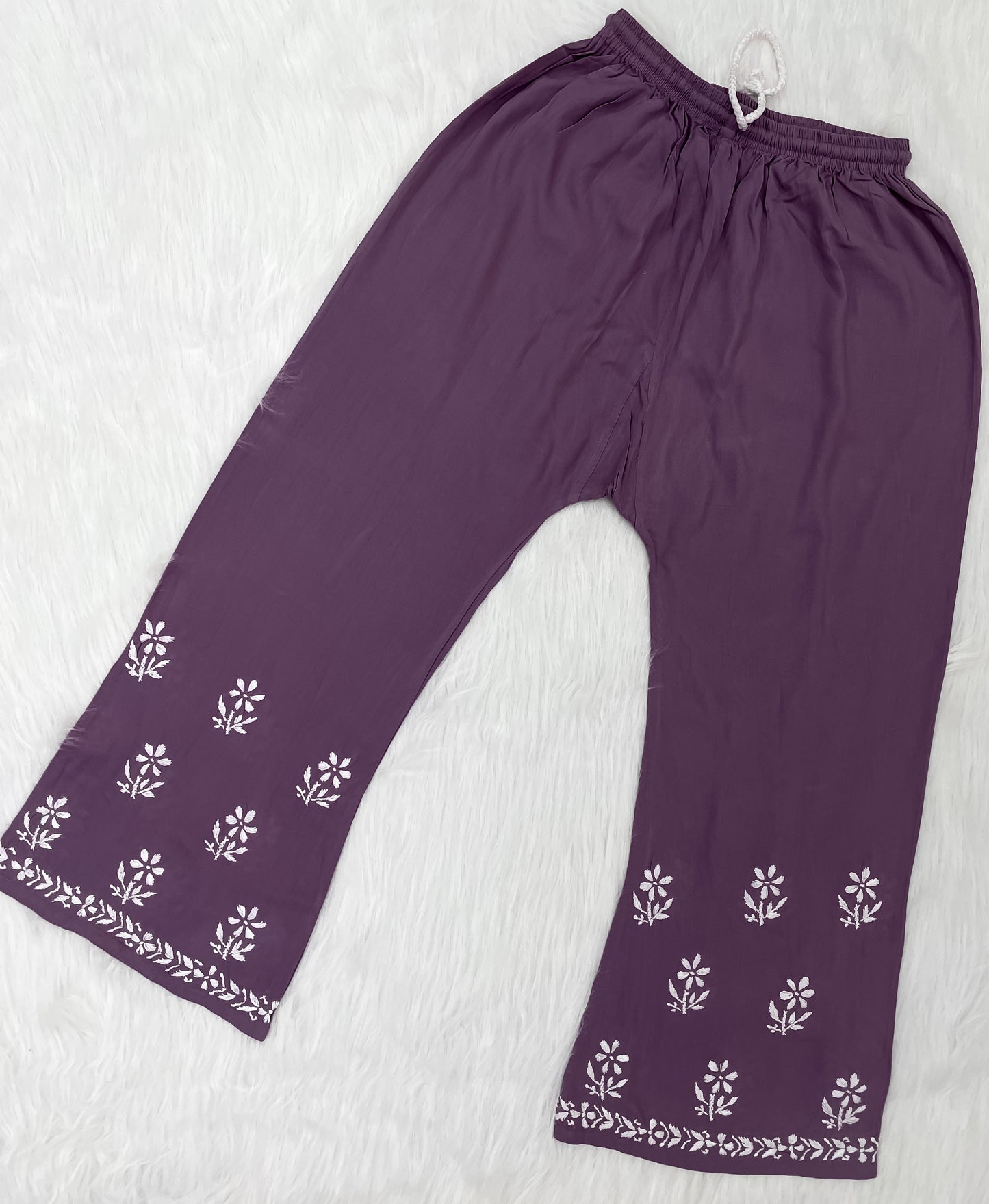 Mansha Chikankari Strappy Rayon Kurti & Palazzo Co-Ord Set (Adjustable Strap)