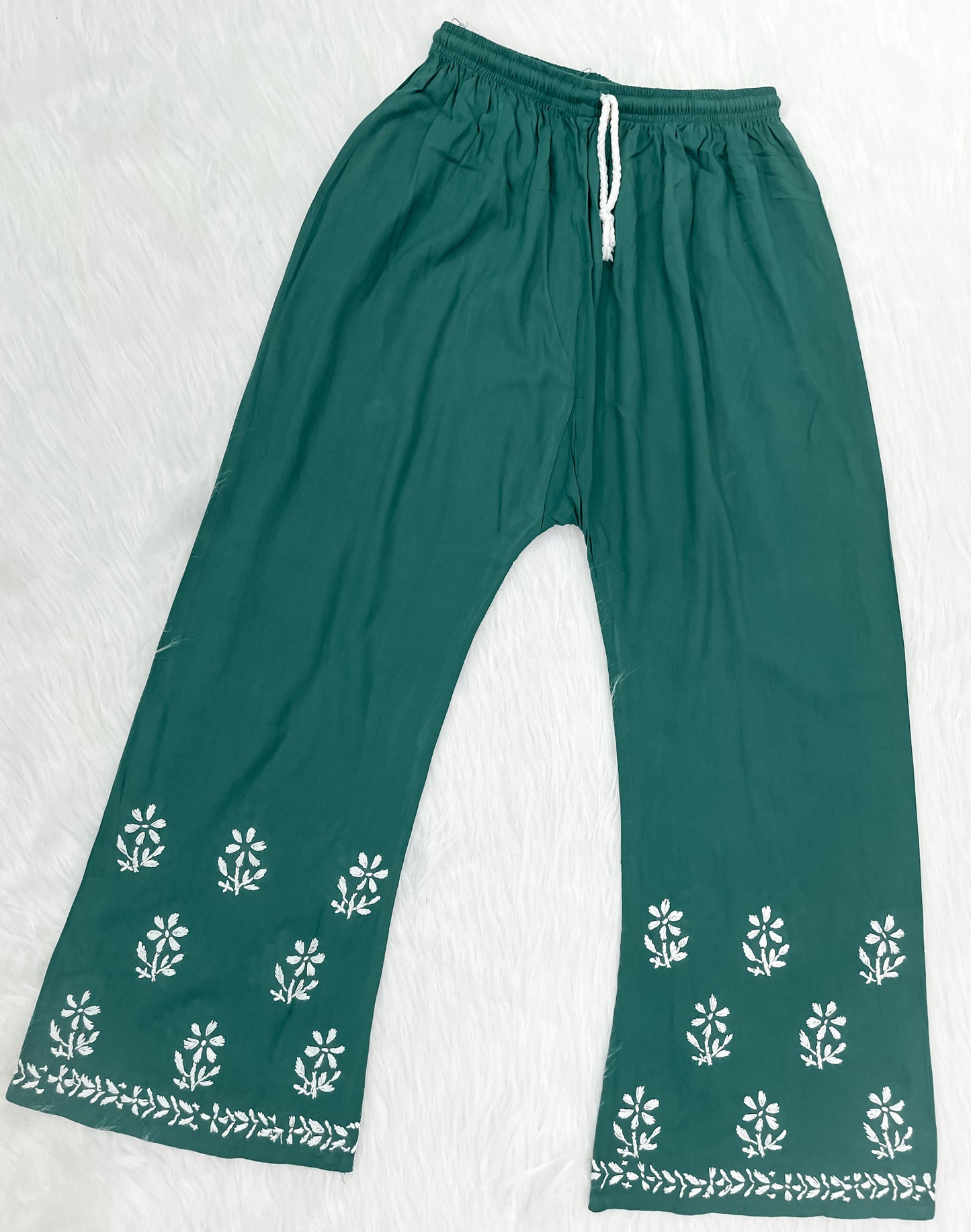 Mansha Chikankari Strappy Rayon Kurti & Palazzo Co-Ord Set (Adjustable Strap)