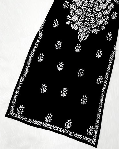 Mansha Chikankari Strappy Rayon Kurti & Palazzo Co-Ord Set (Adjustable Strap)