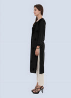 Black Shireen Dyed Long Cotton Kurti